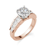 Load image into Gallery viewer, Cinderella Staircase Round Cut 0.50 Ct Center Engagement Ring
