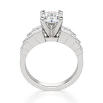 Load image into Gallery viewer, Cinderella Staircase Oval Cut 0.50 Ct Center Engagement Ring Moissanite
