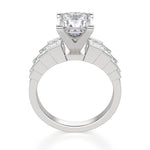 Load image into Gallery viewer, Cinderella Staircase Princess Cut 0.75 Ct Engagement Ring Moissanite
