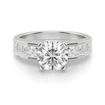 Load image into Gallery viewer, Cinderella Staircase Round Cut 0.50 Ct Center Engagement Ring
