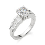 Load image into Gallery viewer, Cinderella Staircase Round Cut 0.50 Ct Center Engagement Ring
