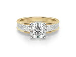 Load image into Gallery viewer, Cinderella Staircase Round Cut 0.50 Ct Center Engagement Ring
