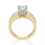 Load image into Gallery viewer, Cinderella Staircase Round Cut 0.50 Ct Center Engagement Ring
