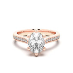 Load image into Gallery viewer, Bali Accented Oval Cut 1.50 Ct Center Engagement Ring Moissanite
