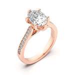 Load image into Gallery viewer, Bali Accented Oval Cut 1.50 Ct Center Engagement Ring Moissanite
