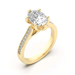 Load image into Gallery viewer, Bali Accented Oval Cut 1.50 Ct Center Engagement Ring Moissanite
