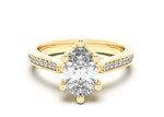 Load image into Gallery viewer, Bali Accented Pear Cut 2.00 Ct Center Engagement Ring Moissanite
