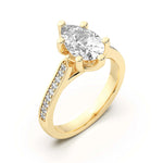 Load image into Gallery viewer, Bali Accented Pear Cut 2.00 Ct Center Engagement Ring Moissanite
