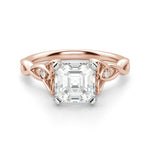 Load image into Gallery viewer, Celtic Knot Asscher Cut 2.00 Ct Center Engagement Ring Moissanite
