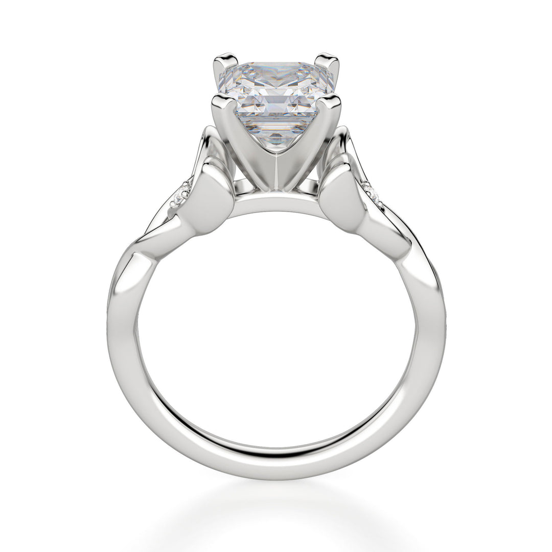 Celtic Knot Asscher Cut 2.00 Ct Center Engagement Ring Moissanite