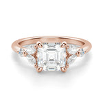 Load image into Gallery viewer, Haven Asscher Cut 1.00 Ct Center Engagement Ring Moissanite
