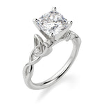 Load image into Gallery viewer, Celtic Knot Cushion Cut 1.50 Ct Center Engagement Ring Moissanite
