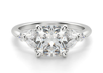 Haven Cushion Cut 2.00 Ct Center Engagement Ring Moissanite