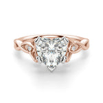 Load image into Gallery viewer, Celtic Knot Heart Cut 1.00 Ct Center Engagement Ring
