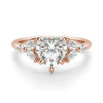 Load image into Gallery viewer, Hevan Heart Cut 1.50 Ct Center Engagement Ring Moissanite
