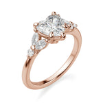 Load image into Gallery viewer, Hevan Heart Cut 1.50 Ct Center Engagement Ring Moissanite
