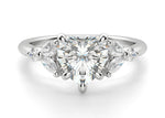 Load image into Gallery viewer, Hevan Heart Cut 1.50 Ct Center Engagement Ring Moissanite
