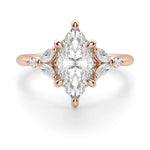 Load image into Gallery viewer, Haven Marquise Cut 1.50 Ct Center Engagement Ring Moissanite
