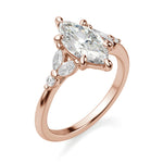 Load image into Gallery viewer, Haven Marquise Cut 1.50 Ct Center Engagement Ring Moissanite
