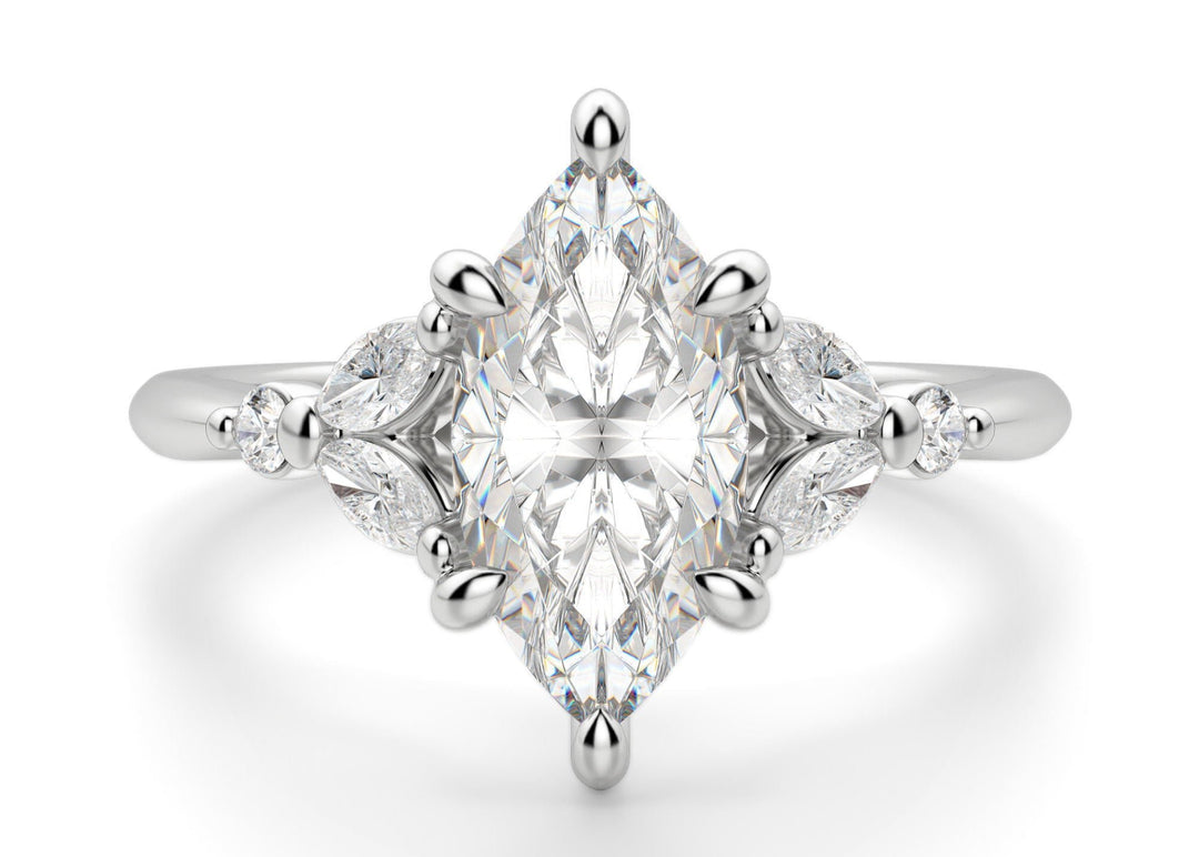 Haven Marquise Cut 1.50 Ct Center Engagement Ring Moissanite