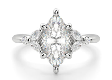 Haven Marquise Cut 1.50 Ct Center Engagement Ring Moissanite