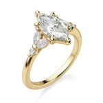 Load image into Gallery viewer, Haven Marquise Cut 1.50 Ct Center Engagement Ring Moissanite
