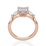 Load image into Gallery viewer, Pear Side Stone Classic Asscher Cut 0.50 Ct Engagement Ring Moissanite
