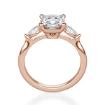 Load image into Gallery viewer, Pear Side Stone Classic Cushion Cut 1.00 Ct Center Engagement Ring Moissanite
