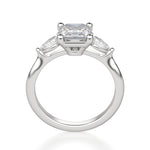 Load image into Gallery viewer, Pear Side Stone Classic Asscher Cut 0.50 Ct Engagement Ring Moissanite
