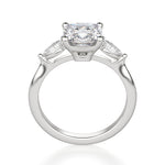 Load image into Gallery viewer, Pear Side Stone Classic Cushion Cut 1.00 Ct Center Engagement Ring Moissanite
