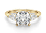 Load image into Gallery viewer, Pear Side Stone Classic Cushion Cut 1.00 Ct Center Engagement Ring Moissanite
