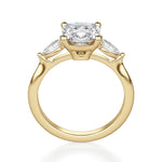 Load image into Gallery viewer, Pear Side Stone Classic Cushion Cut 1.00 Ct Center Engagement Ring Moissanite
