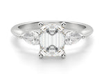 Load image into Gallery viewer, Pear Side Stone Classic Emerald Cut 1.00 Ct Center Engagement Ring
