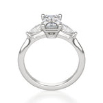 Load image into Gallery viewer, Pear Side Stone Classic Emerald Cut 1.00 Ct Center Engagement Ring
