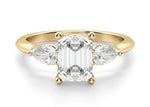 Load image into Gallery viewer, Pear Side Stone Classic Emerald Cut 1.00 Ct Center Engagement Ring
