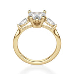 Load image into Gallery viewer, Pear Side Stone Classic Heart Cut 2.00 Ct Center Engagement Ring Moissanite
