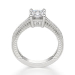 Load image into Gallery viewer, Sage Accented Cushion Cut 1.00 Ct Center Engagement Ring Moissanite
