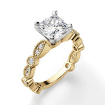 Load image into Gallery viewer, Infinite Love Cushion Cut 0.50 Ct Center Engagement Ring Moissanite
