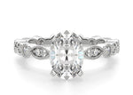 Load image into Gallery viewer, Infinite Love Oval Cut 1.00 Ct Center Engagement Ring Moissanite
