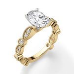 Load image into Gallery viewer, Infinite Love Oval Cut 1.00 Ct Center Engagement Ring Moissanite
