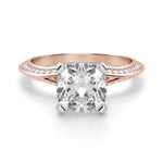 Load image into Gallery viewer, Irene Cushion Cut 0.50 Ct Center Engagement Ring Moissanite
