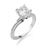 Load image into Gallery viewer, Irene Asscher Cut 1.00 Ct Center Engagement Ring Moissanite
