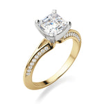 Load image into Gallery viewer, Irene Asscher Cut 1.00 Ct Center Engagement Ring Moissanite
