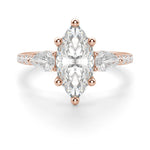 Load image into Gallery viewer, Pear Side Stone Accented Marquise Cut 1.50 Ct Center Engagement Ring
