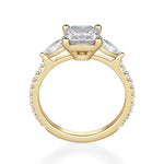 Load image into Gallery viewer, Pear Side Stone Accented Asscher Cut 1.00 Ct Engagement Ring Moissanite
