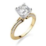 Load image into Gallery viewer, Irene Cushion Cut 0.50 Ct Center Engagement Ring Moissanite
