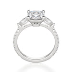 Load image into Gallery viewer, Pear Side Stone Accented Cushion Cut 0.50 Ct Center Engagement Ring Moissanite
