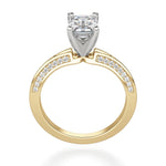 Load image into Gallery viewer, Irene Emerald Cut 0.60 Ct Center Engagement Ring Moissanite
