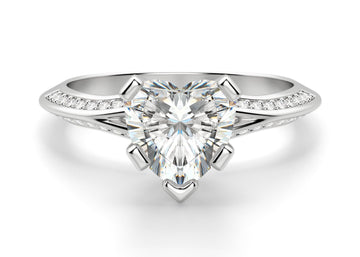 Irene Heart Cut 0.50 Ct Center Engagement Ring
