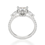 Load image into Gallery viewer, Pear Side Stone Accented Heart Cut 1.00 Ct Center Engagement Ring Moissanite
